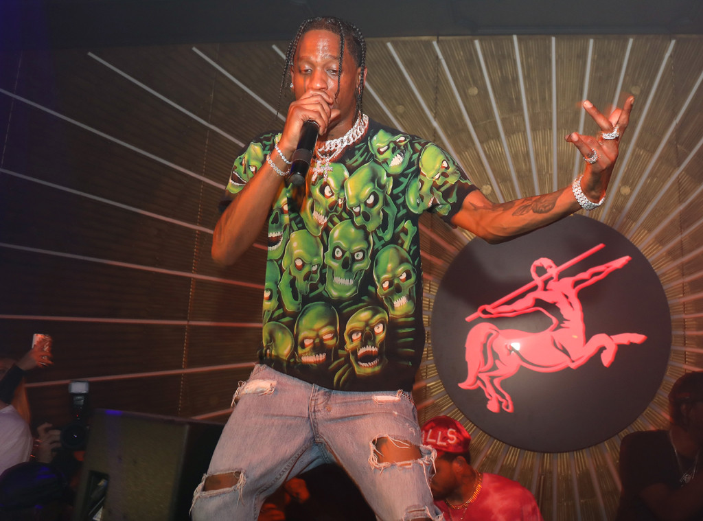 Travis Scott Performs at NBA AllStar Party Two Weeks After Baby Stormi